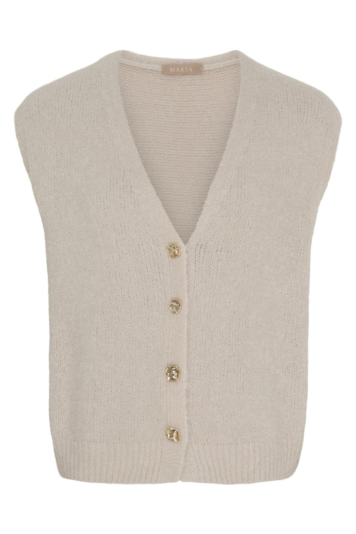 Marta Du Chateau - Mdcamara Vest 5215 - Beige Veste 