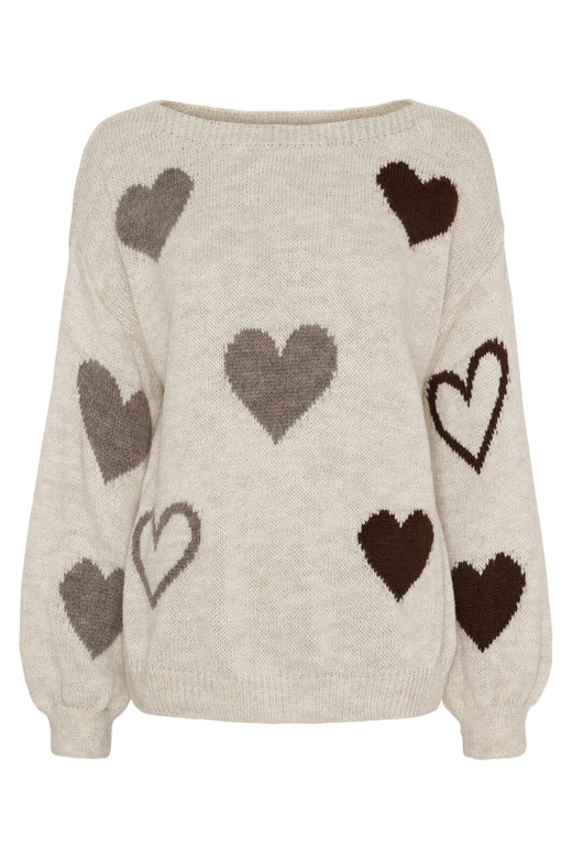 Marta Du Chateau - Mdcamarante Knit 64023 - Beige Strikbluser 