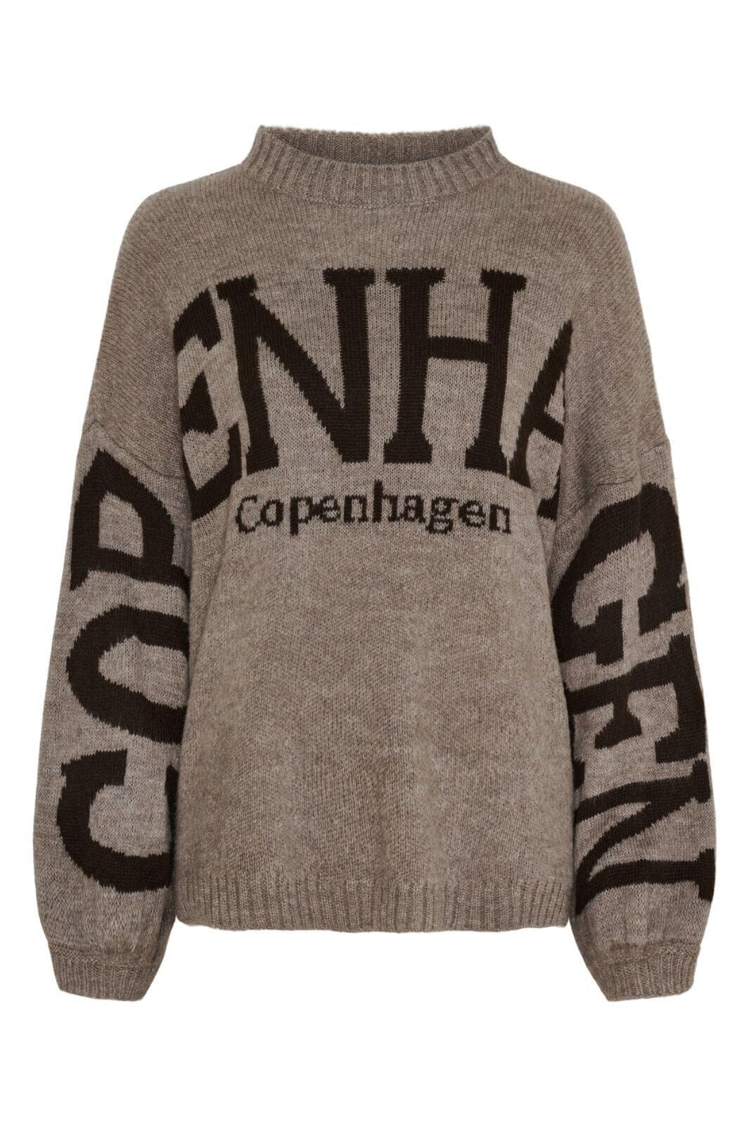 Marta Du Chateau - Mdcaria Knit 8111 - Dark Fango/Moro Strikbluser 