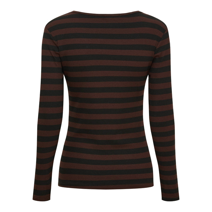 Marta Du Chateau - Mdcbegonia Ls Tee 7702 - Black/Moro T-shirts 