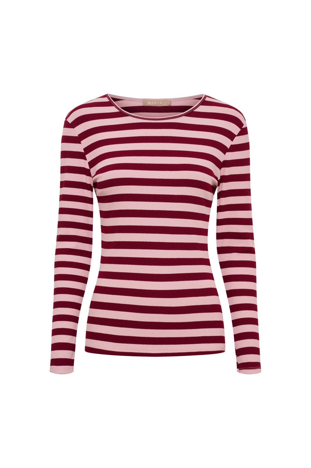 Marta Du Chateau - Mdcbegonia Ls Tee 7702 - Wino/Rosa Antique