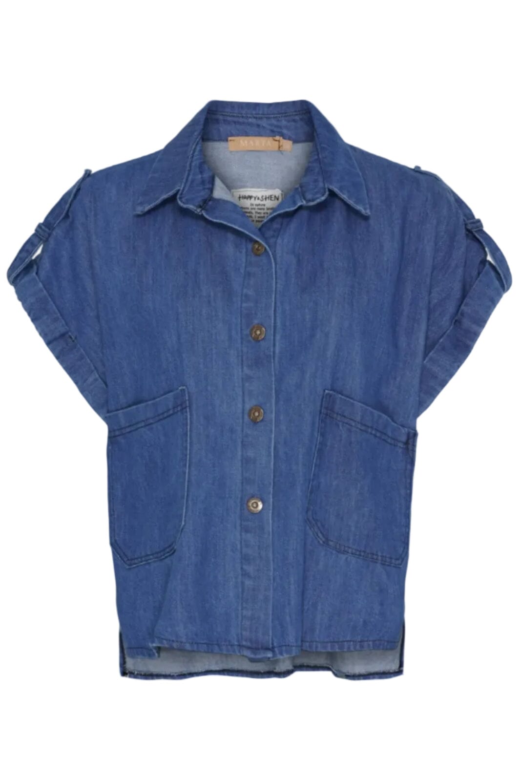 Marta Du Chateau - Mdccarola Vest 11053 - Medium Blue Veste 