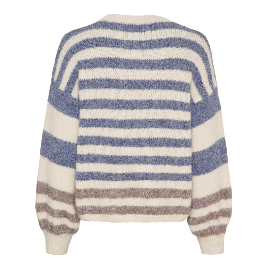 Marta Du Chateau - Mdccassie Knit 8130 - Beige/Jeans8819/Fango8804 Strikbluser 