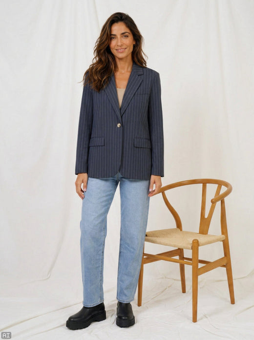 Marta Du Chateau - Mdcdusk Blazer 15502nf - Navy8 Blazere 