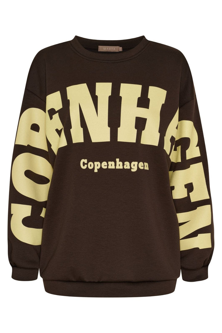 Marta Du Chateau - Mdchibiscus Sweatshirt 22659 - Brown/Yellow Sweatshirts 