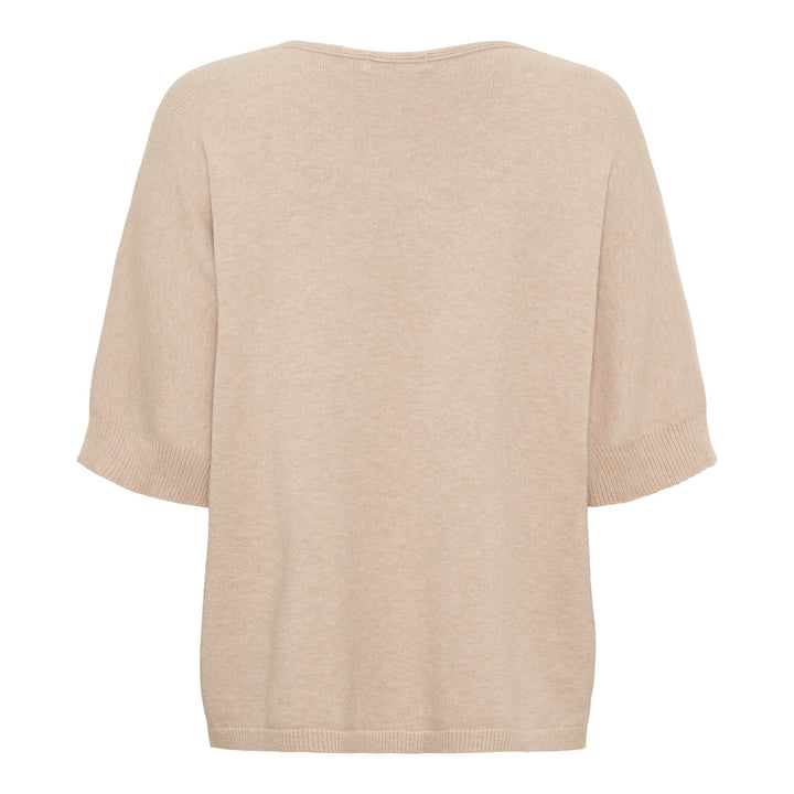 Marta Du Chateau - Mdcinaya Knit 9587 - Camello Melange Strikbluser 