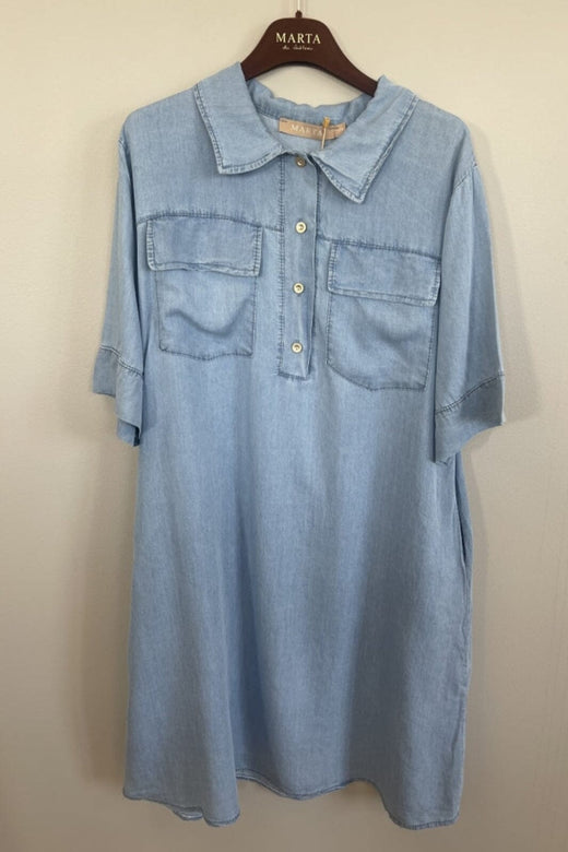 Marta Du Chateau - Mdckimberly Dress 8206 - Light Blue