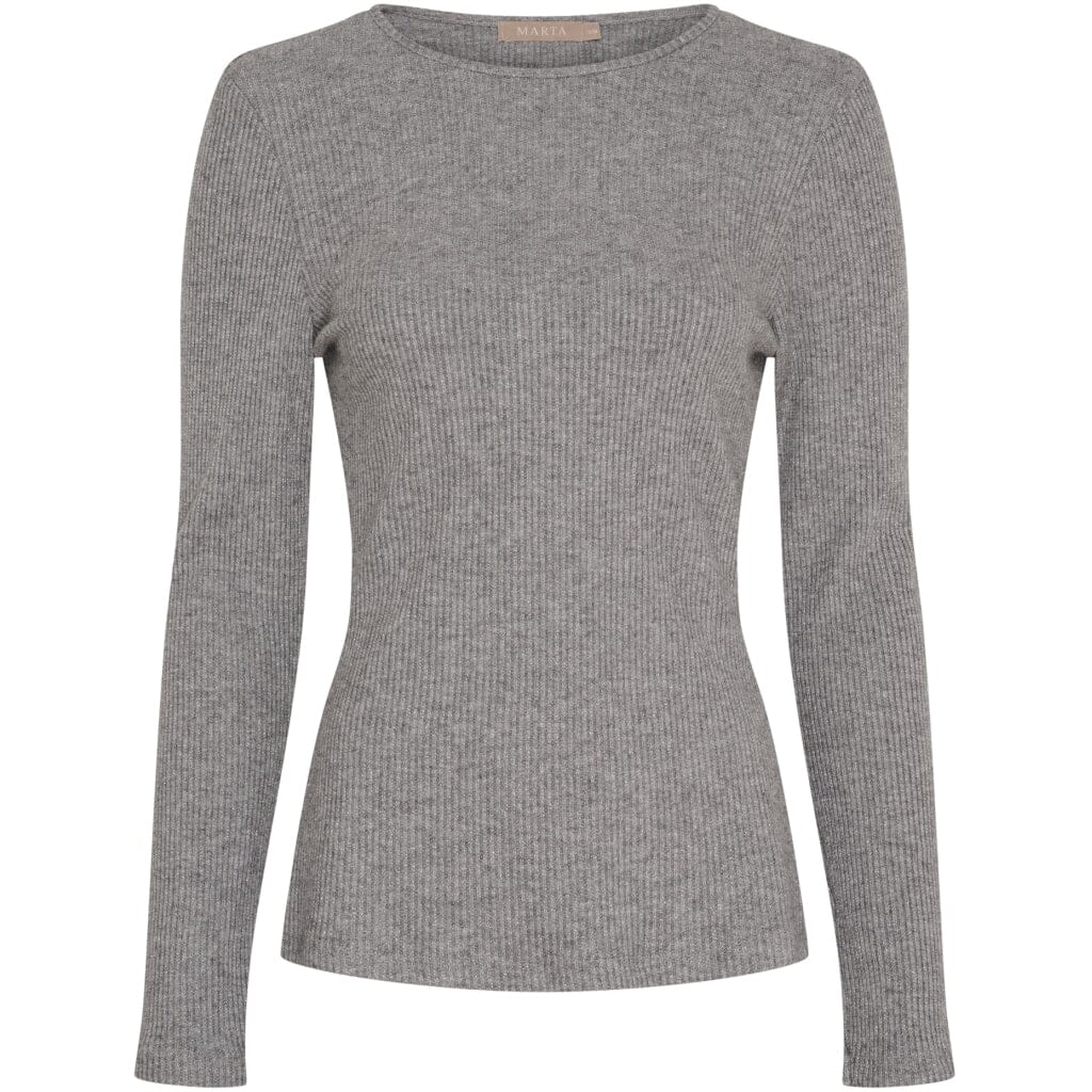 Marta Du Chateau - Mdclunara Ls Tee 38915M - Grey Bluser 