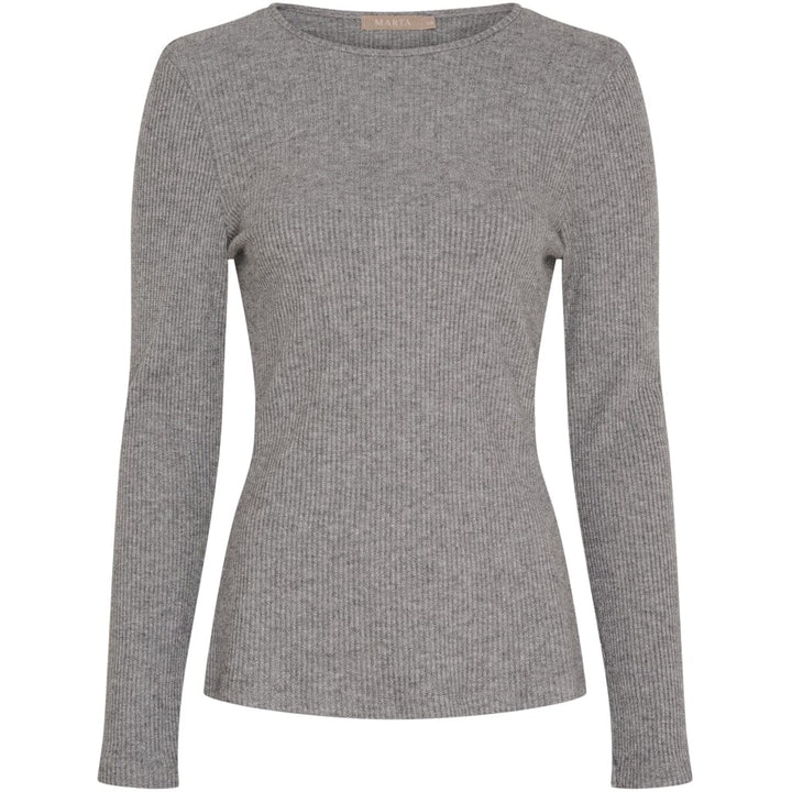 Marta Du Chateau - Mdclunara Ls Tee 38915M - Grey Bluser 