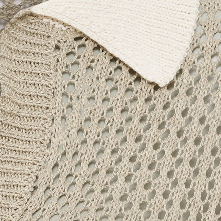 Marta Du Chateau - Mdcnayeli Knit 65032 - Fango/Calce Strikbluser 