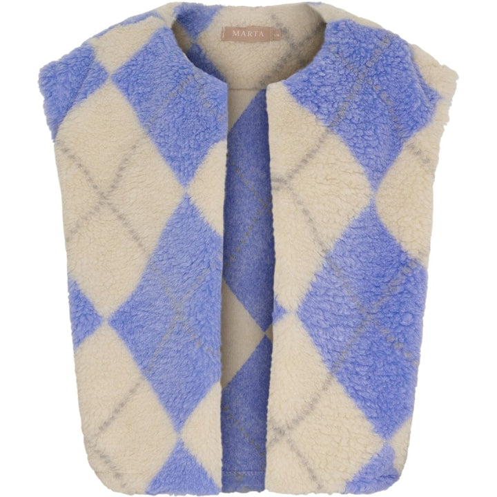 Marta Du Chateau - Mdcpam Vest 26801 - Beige/Blue Veste 
