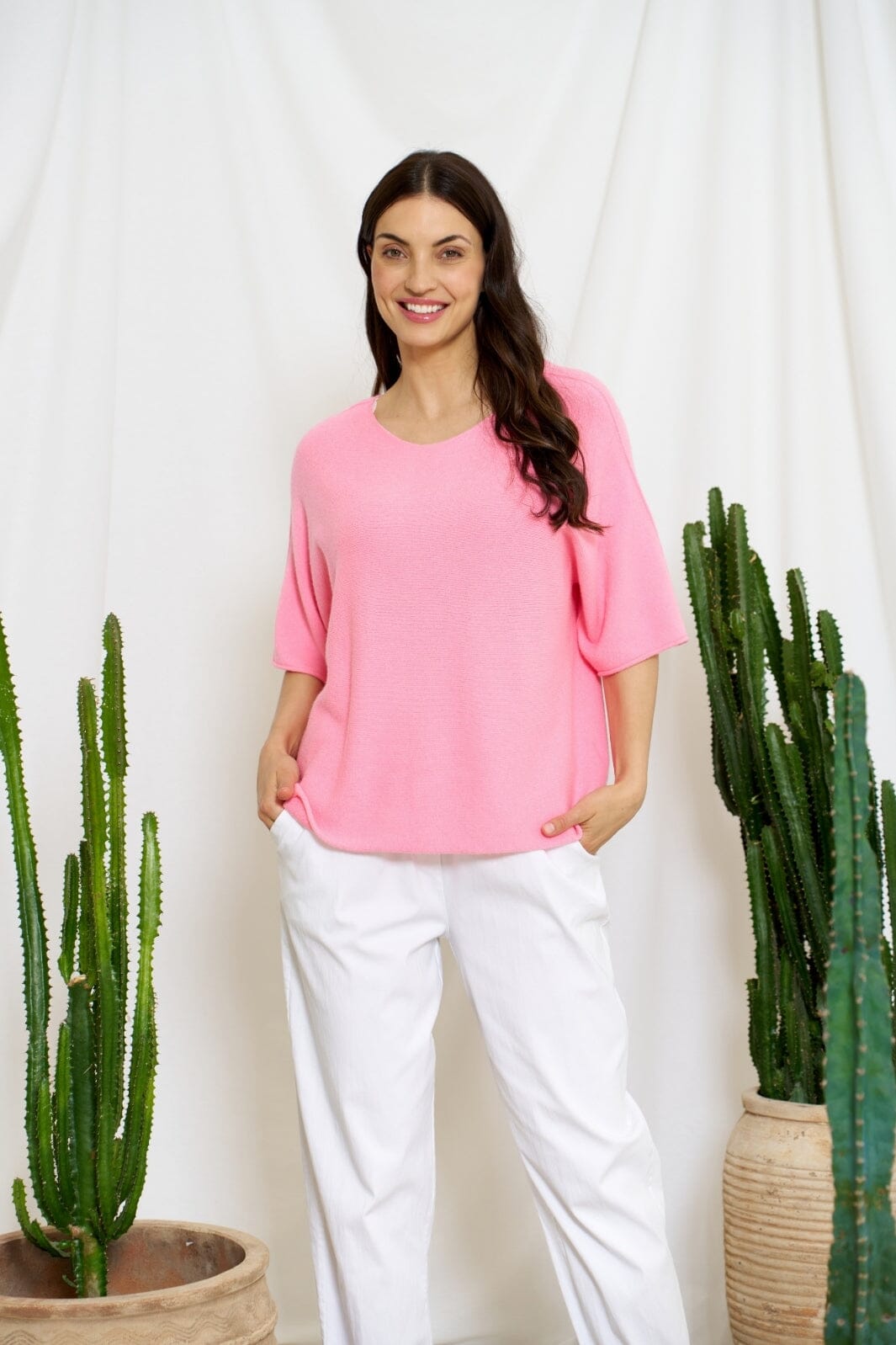 Marta Du Chateau - Mdcsia Knit 5003 - Pink Strikbluser 