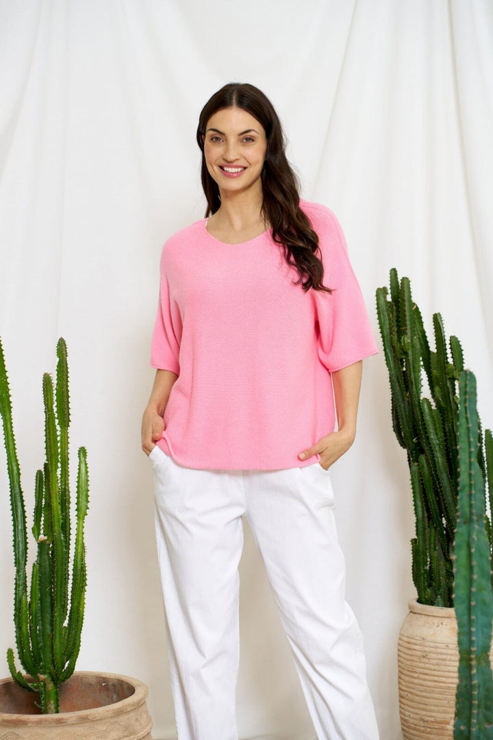 Marta Du Chateau - Mdcsia Knit 5003 - Pink Strikbluser 