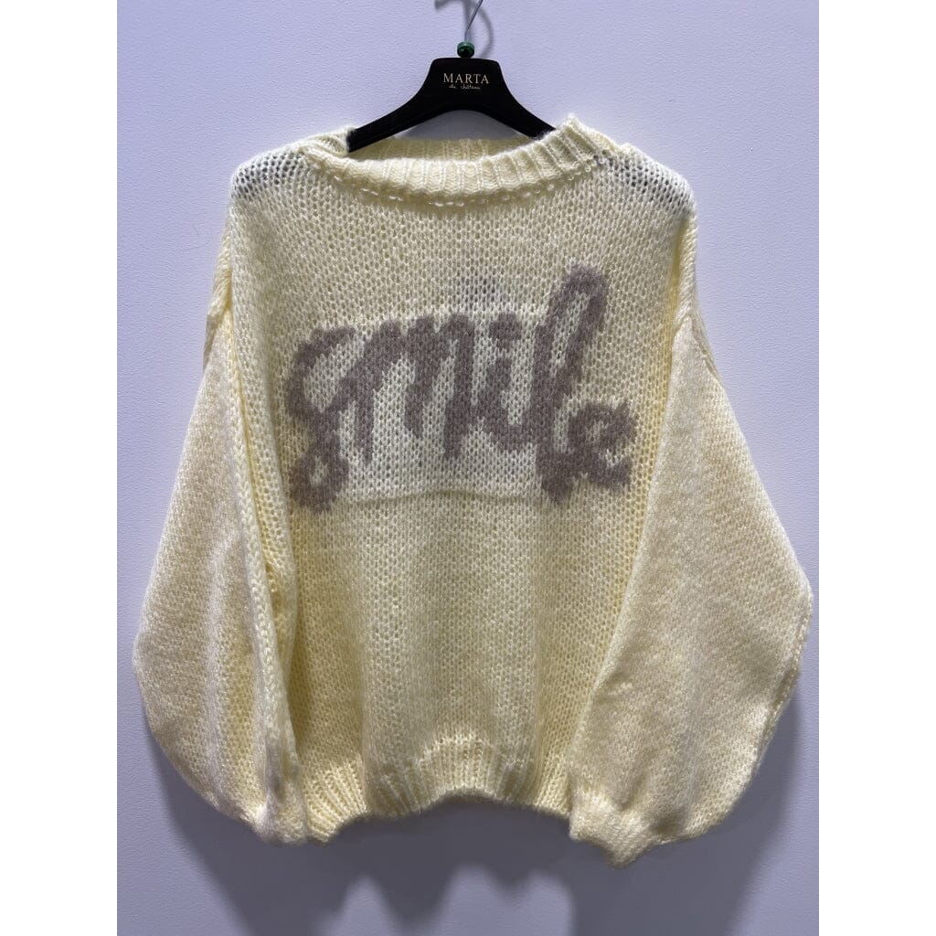 Marta Du Chateau - Mdctulip Knit 9580 - Yellow Strikbluser 