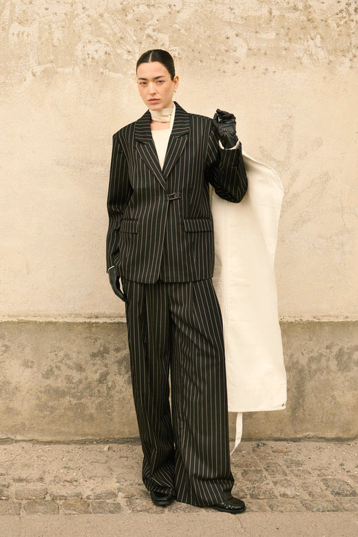 MbyM - Emeli-M 74731437 - Y85 - Black Brown Pinstripe Bukser 