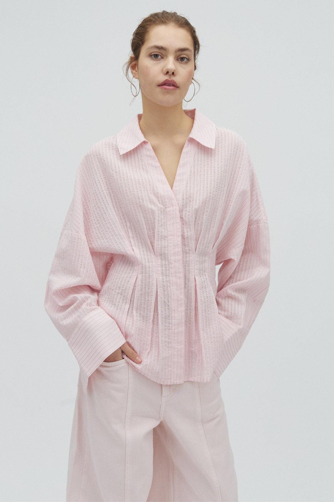 MbyM - Isidor-M 63481221 - V86 - Pale Pink Stripe Skjorter 