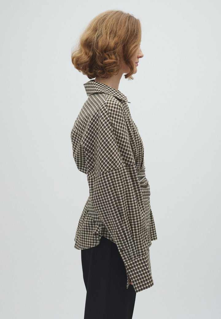 MbyM - Isidor-M 65581221 - Z19 - Smoked Olive Check Bluser 