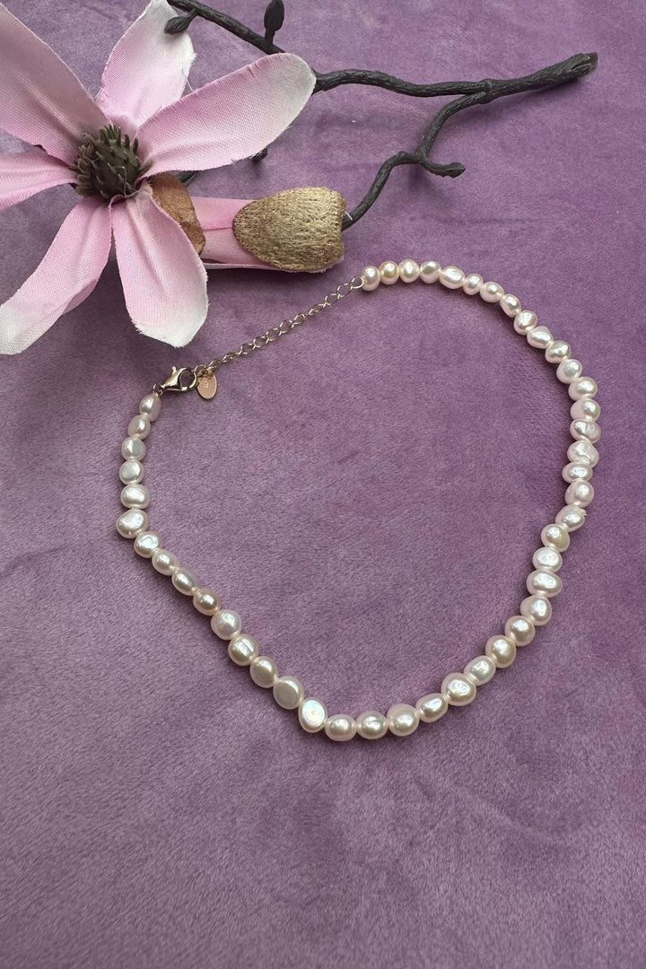 Mellow Moon - Barok Perle Ankelkæde - Forgyldt Ankelkæder 