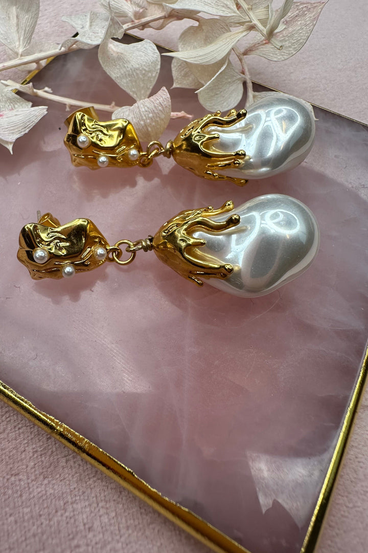 Mellow Moon - Emma Earring - Forgyldt Øreringe 