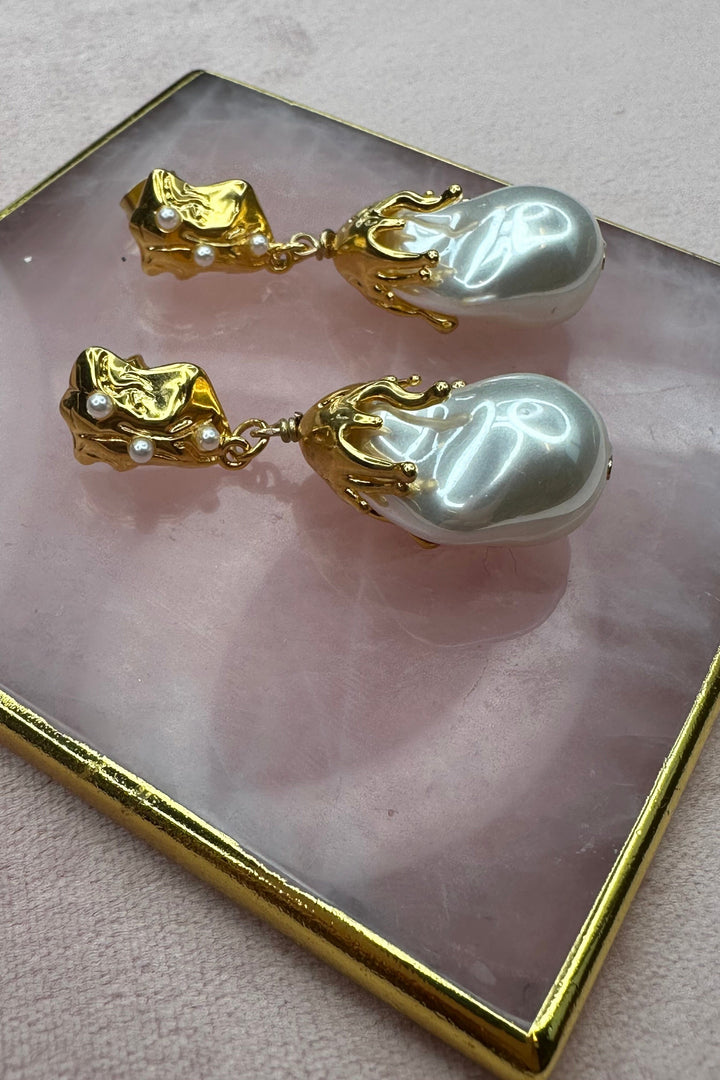 Mellow Moon - Emma Earring - Forgyldt Øreringe 