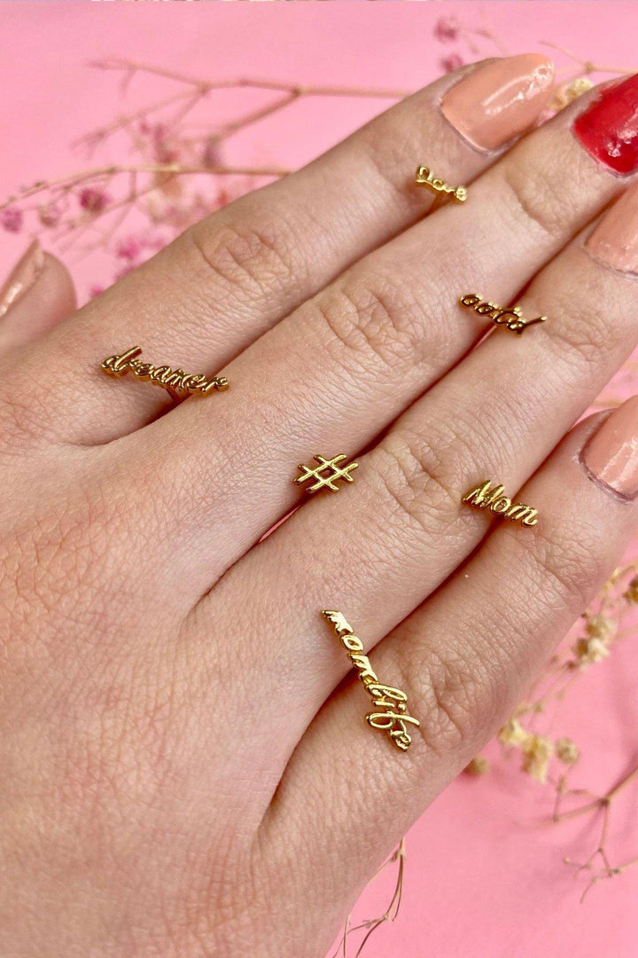 Mellow Moon - Guld ørering - momlife - (1 stk.) Øreringe 