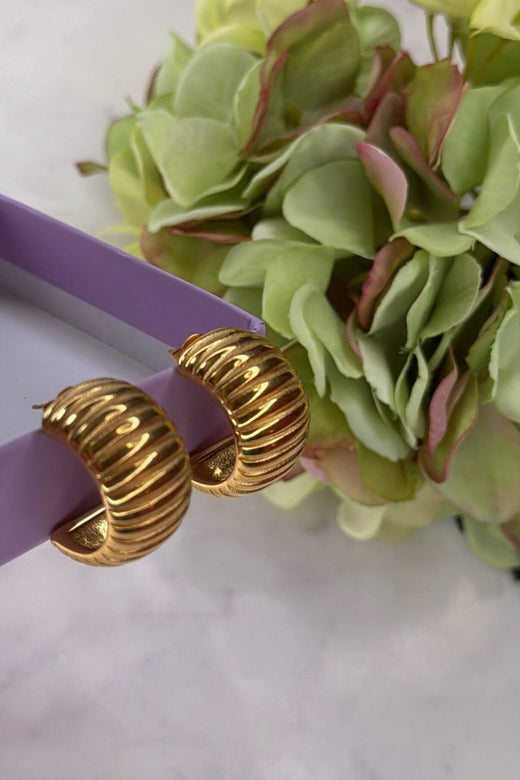 Mellow Moon - Isabelle Ørering - Forgyldt Øreringe 