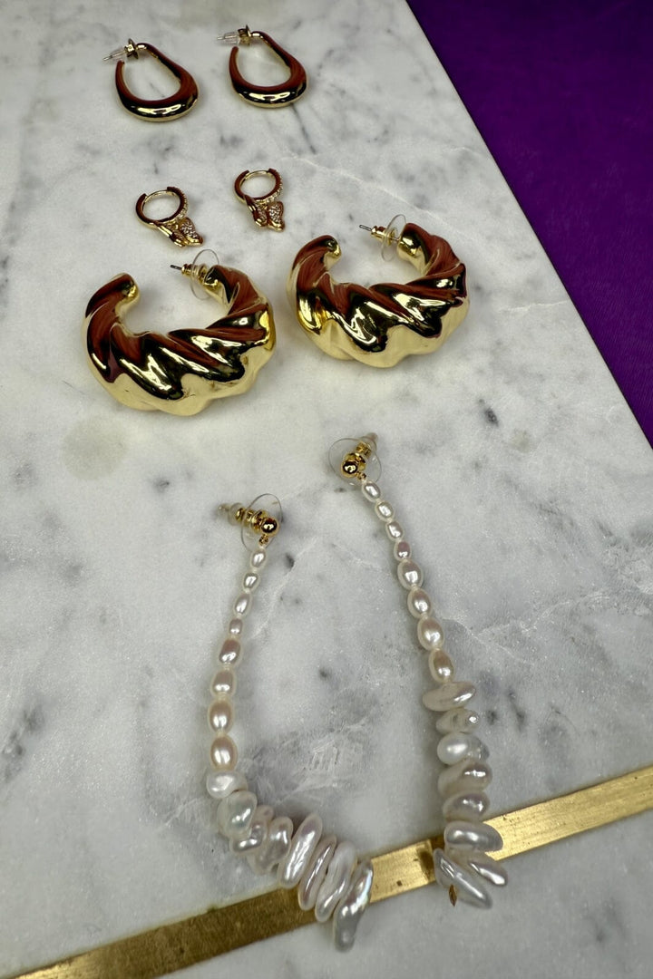 Mellow Moon - Ocean Earring - White Øreringe 