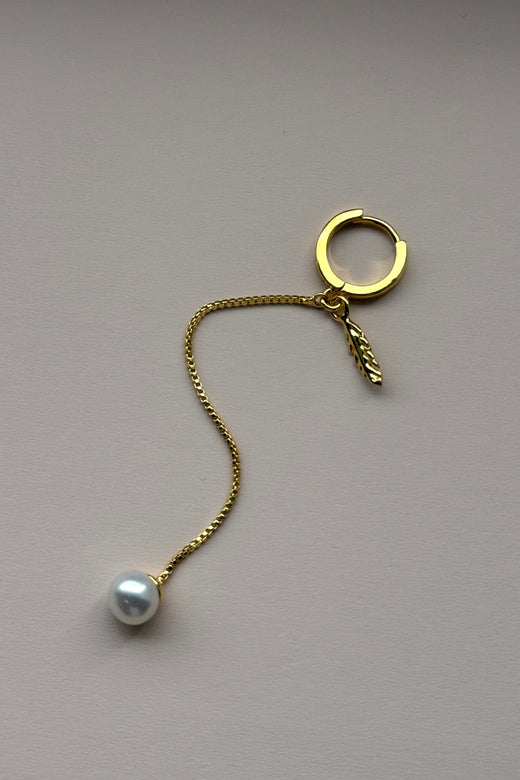 Mellow Moon - Ørering - Pearl & Feather Kreol - (1 stk) Øreringe 