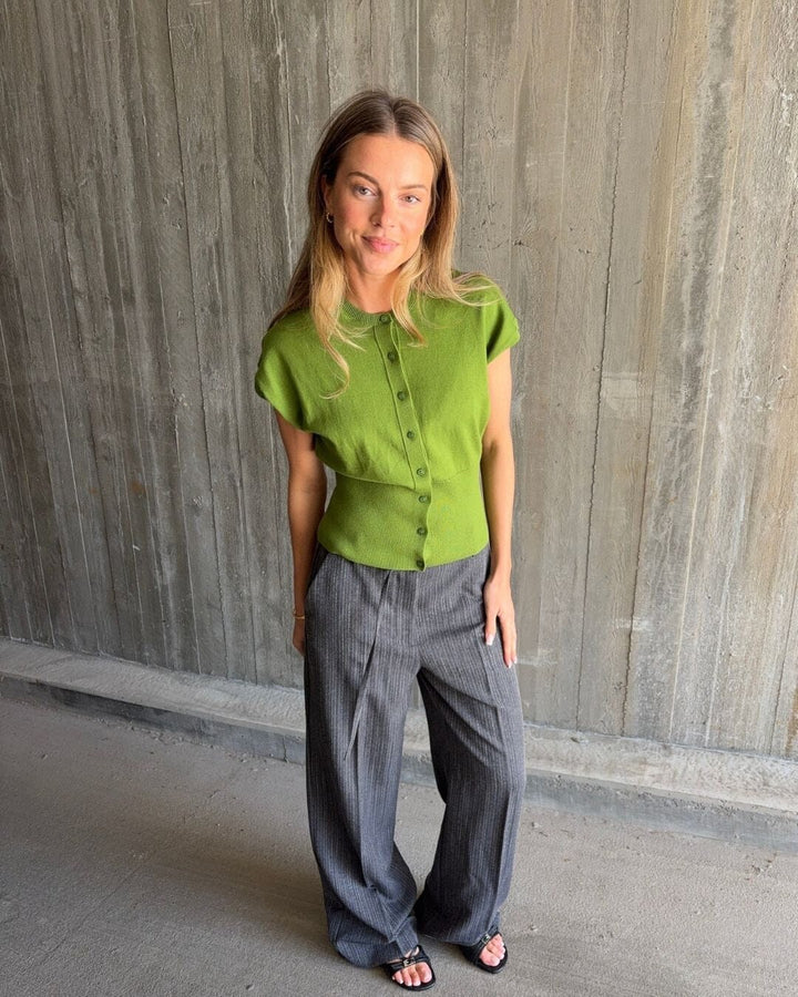 ModströM - Bernadettemd Vest 59204 - 2289 - Twist Of Lime Strikbluser 