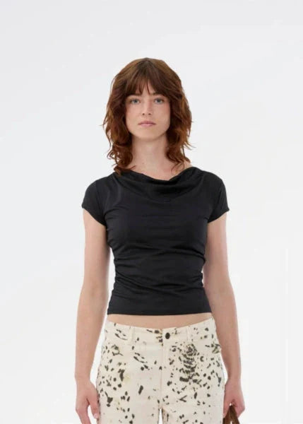 Modström - Himamd Drapy T-Shirt 59050 - 7090 - Black T-shirts 