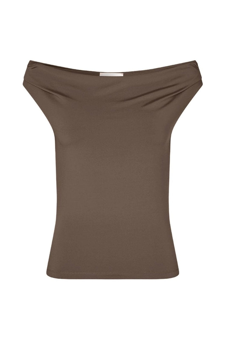 Modström - Himamd Off-Shoulder Top 57928 - 5584 - Chocolate Chip