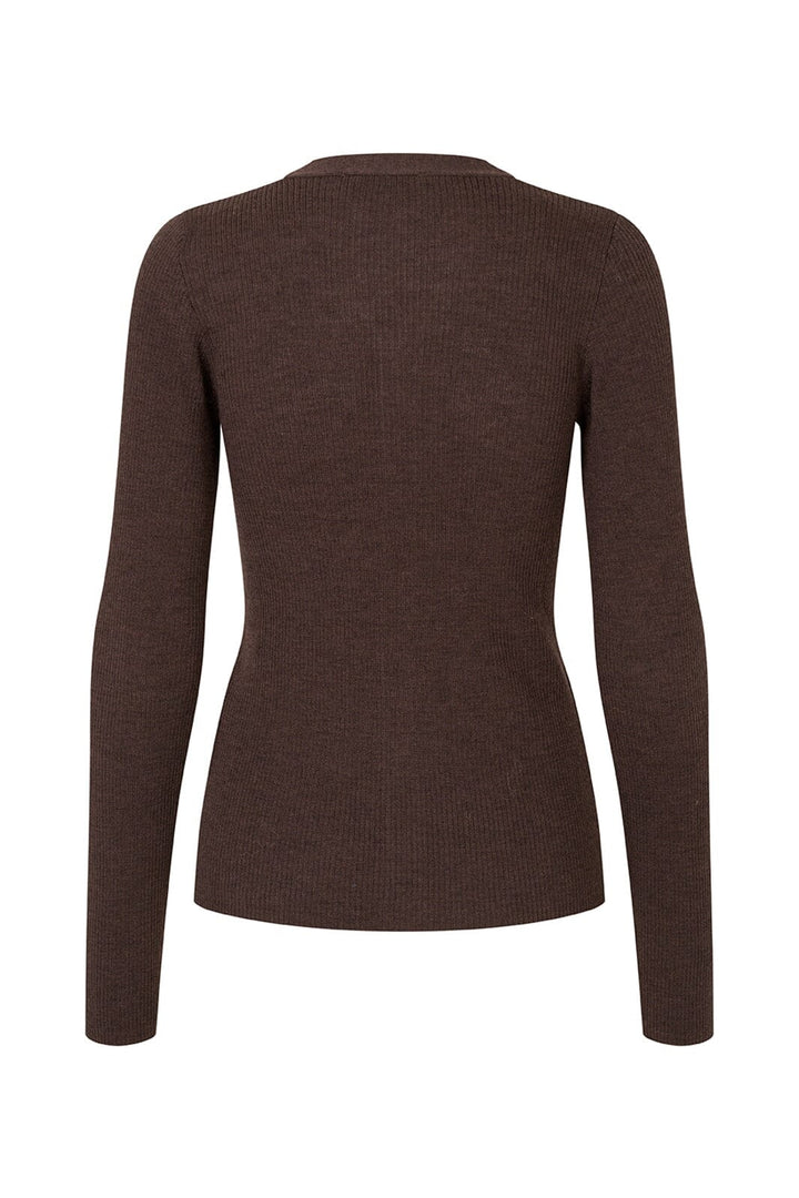 Modström - Hirokimd V-Neck Cardigan 59389 - 05508 - Seal Brown