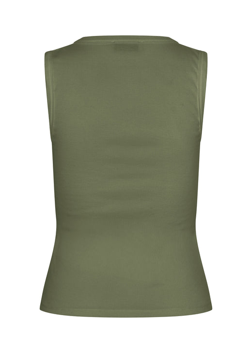 ModströM - Igormd V-Neck Top 59651 - 02201 - Army Dust Toppe 