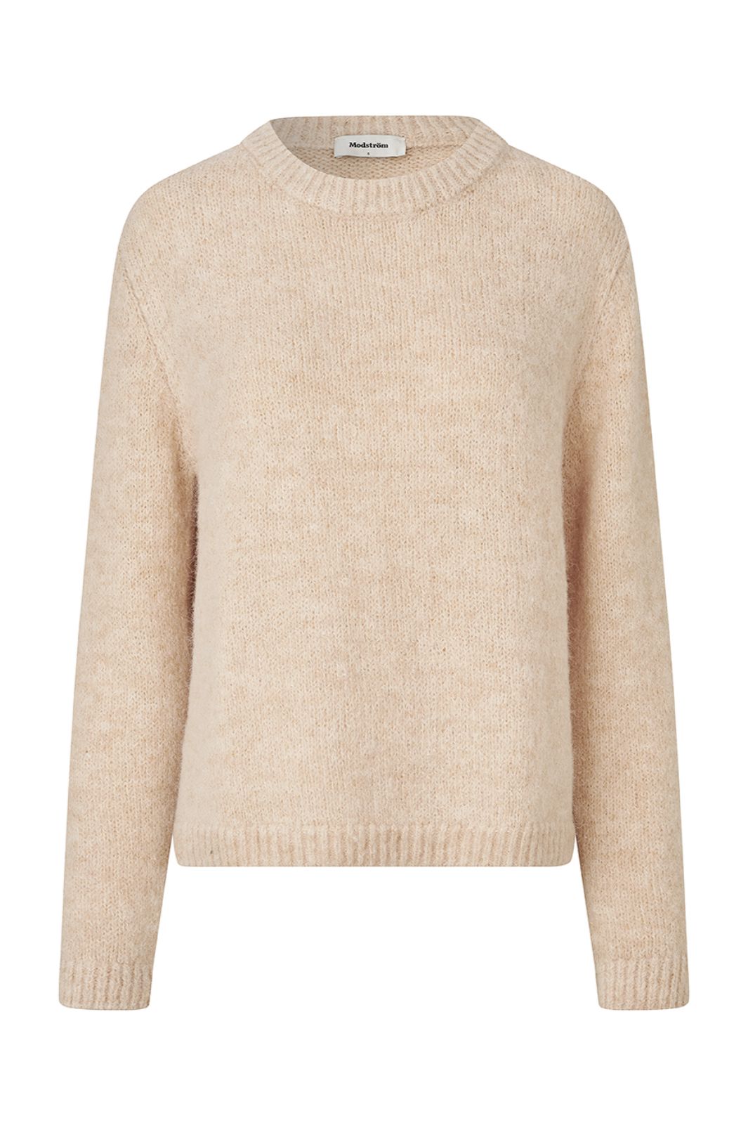 Modström - Philipmd O-Neck 58639 - 598 - Vanilla Cream Strikbluser 