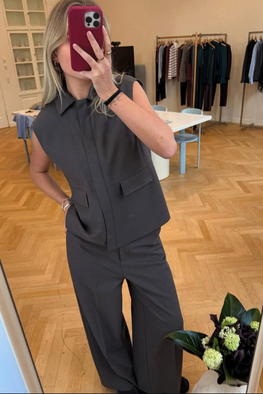 Modström - Primrosemd Pants 58651 - 7061 - Dark Shadow Bukser 