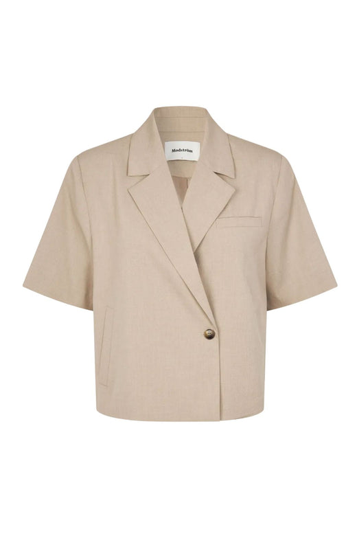 Modström - Tuesdaymd Ss Blazer 59118 - 105 - Beige Melange Blazere 