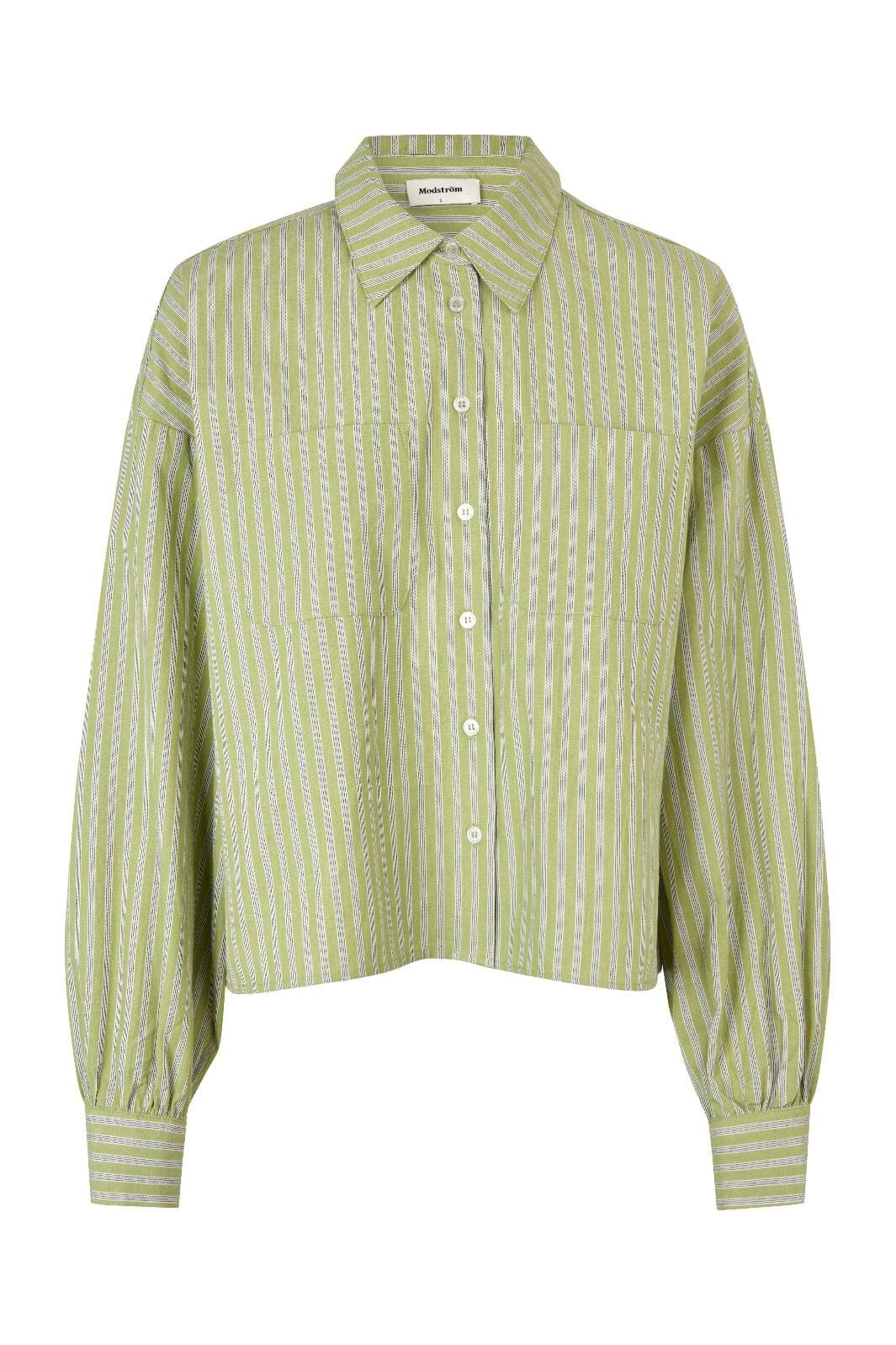 Modström - Umekomd Shirt 58972 - 11251 - Tarragon Stripe Skjorter 