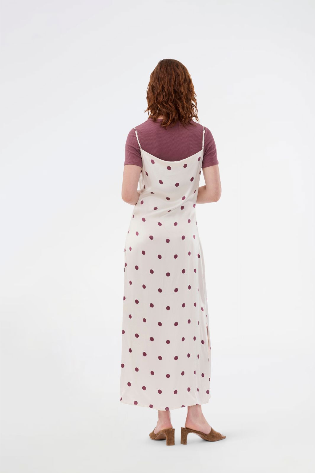 Modström - Vanjamd Print Dress 58964 - 13634 - Wineberry Dot Kjoler 