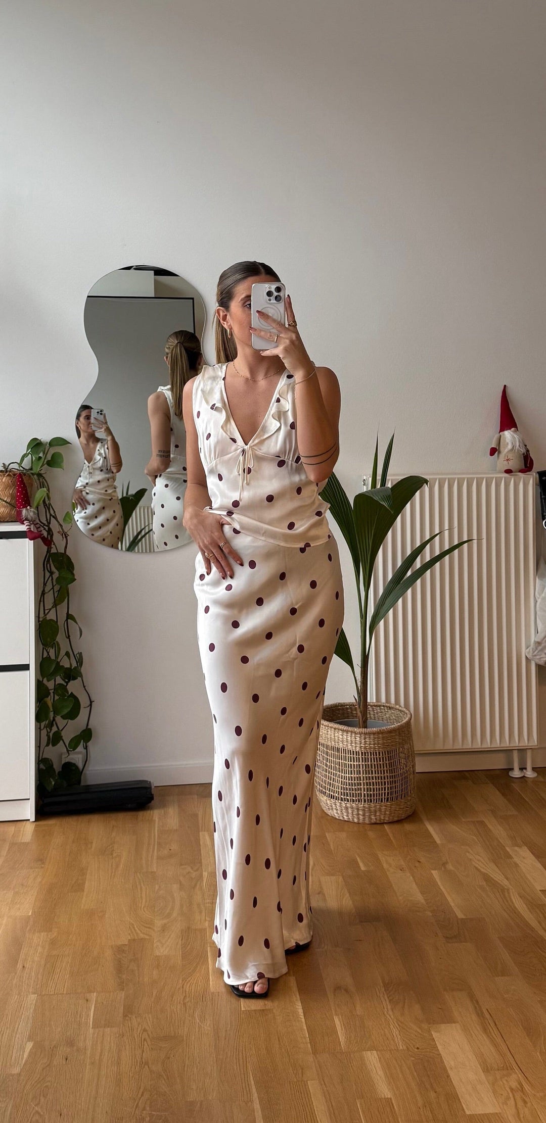 Modström - Vanjamd Print Skirt 58966 - 13634 - Wineberry Dot Nederdele 