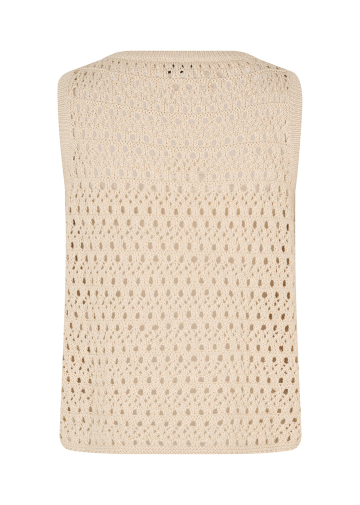 Modström - Vestermd Top 59056 - 100 - Summer Sand Strikbluser 