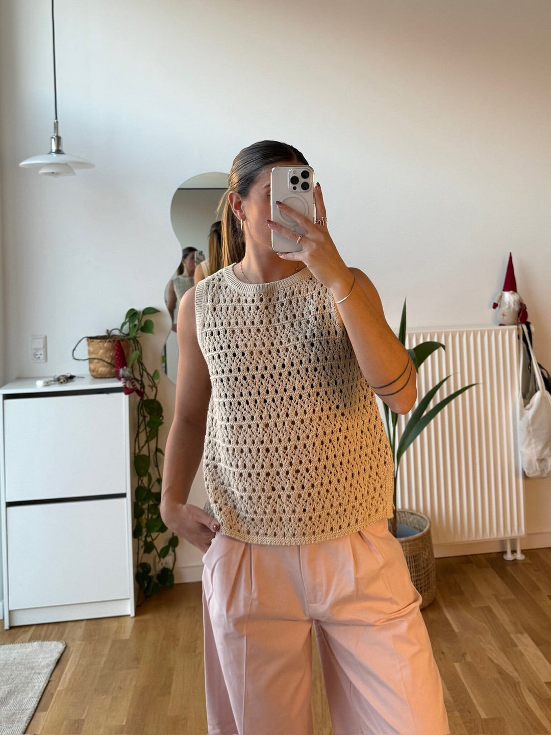 Modström - Vestermd Top 59056 - 100 - Summer Sand Strikbluser 