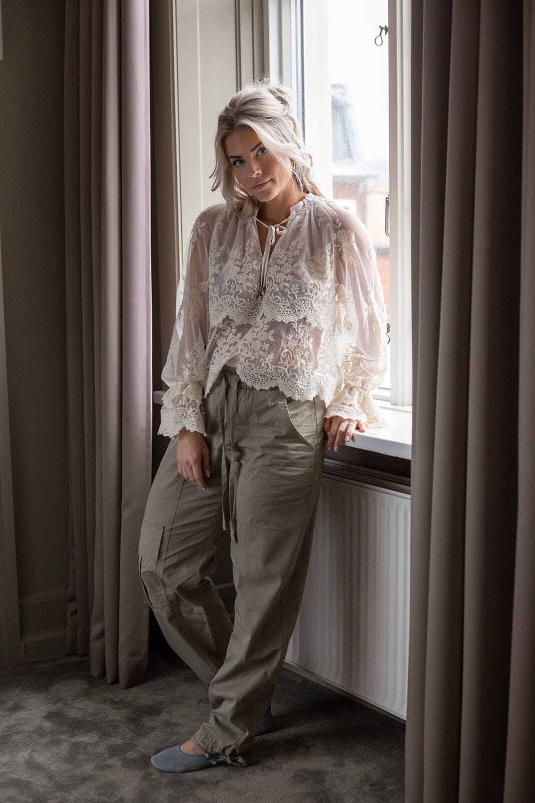 Molly & My X Melanie Due - Inga D Pants 167316 - 723 - Dusty Green Bukser 