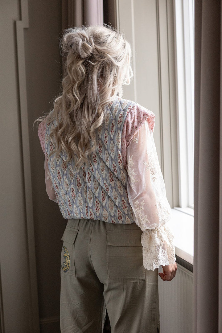 Molly & My X Melanie Due - Luise V Quilt Vest 167530 - 754 - Light Pink Veste 
