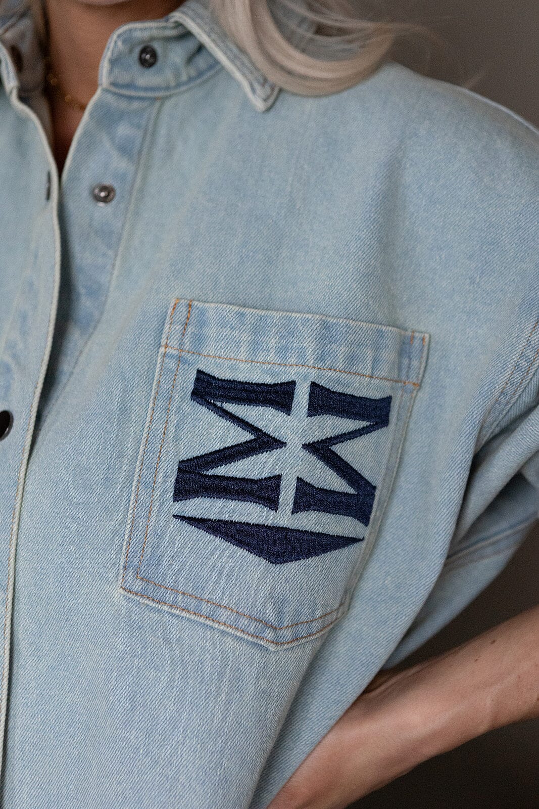 Molly & My X Melanie Due - Melanie D Denim Jacket 167365 - 948 - Faded Denim Kjoler 