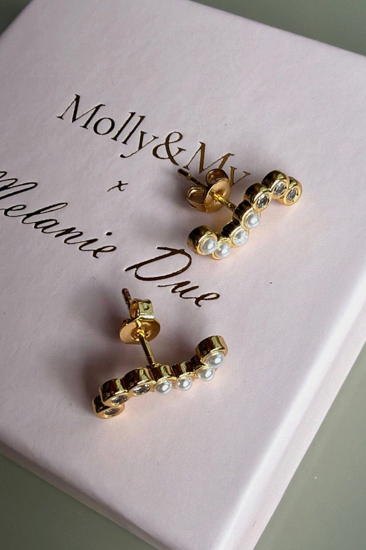 Molly&My Jewellery x Melanie Due - Waves - Forgyldt Øreringe 