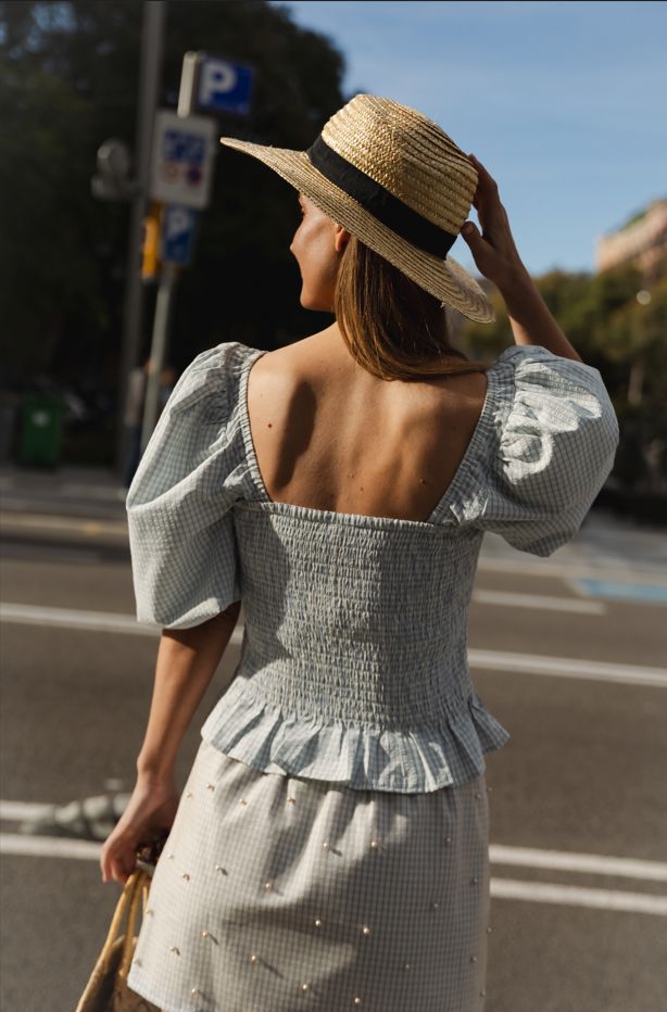 Molly&My x Julie Elsebeth - Iben Blouse - Blue Check Bluser 