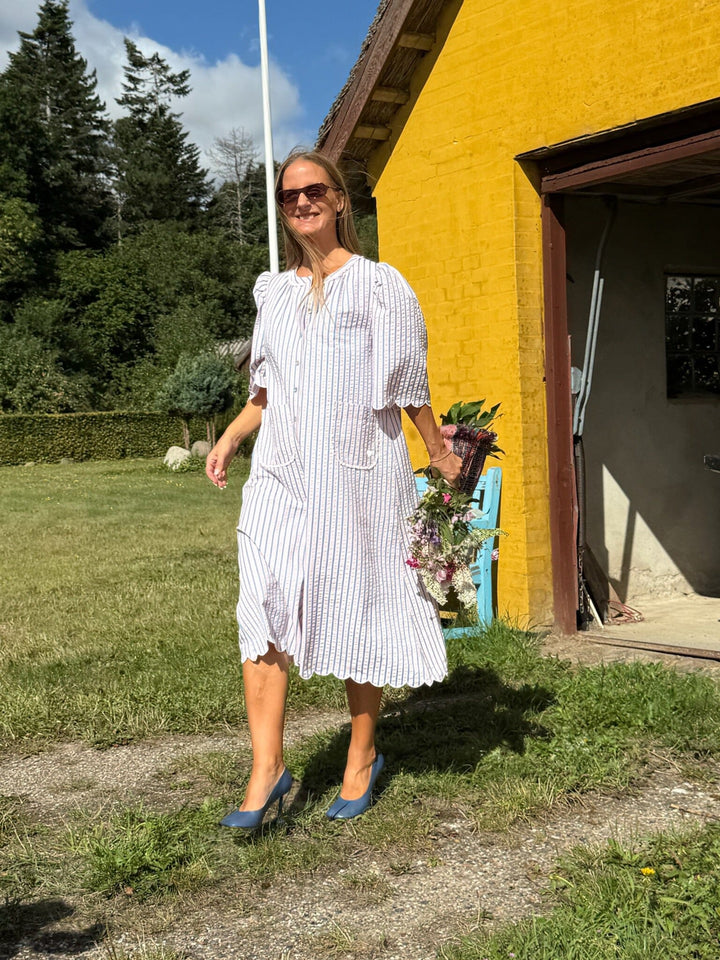 Molly&My x Julie Elsebeth - Inge Dress Dress - Pink/Blue Stripe Kjoler 