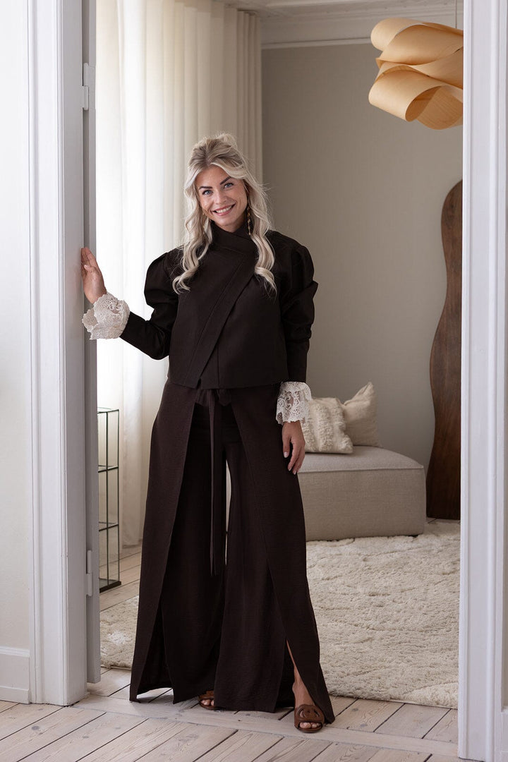 Molly&My X Melanie Due - Carina D Soft Pants 170149 - 676 - Dark Brown Bukser 