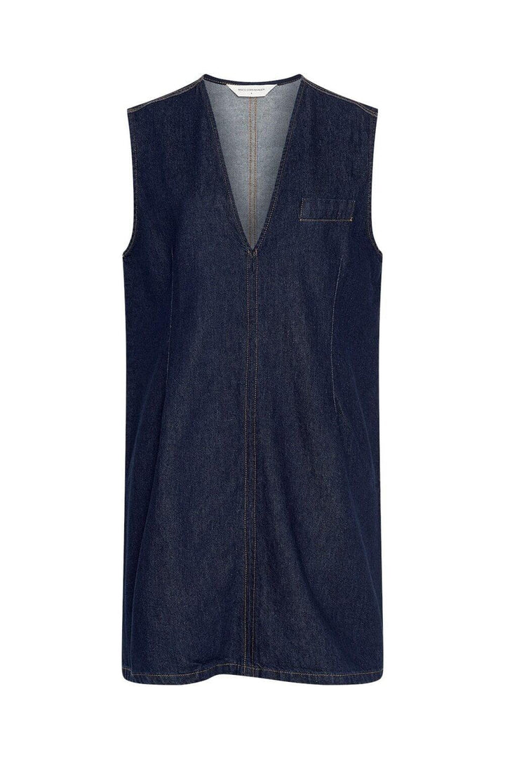 Moss Copenhagen - Mschadna Alena Sl Dress 19722 - Dark Blue Wash Kjoler 