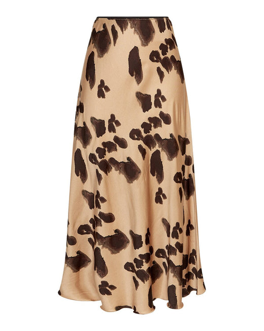 Moss Copenhagen - Mschclarette Irida Skirt 19069 - Iced Coffee Leo Nederdele 